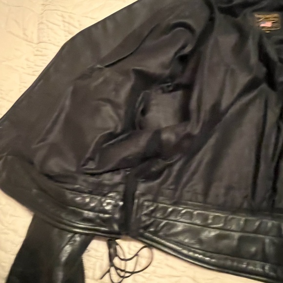 Vanson Leather black motorcycle jacket size 52 - Made IN MA USA - Picture 2 of 16